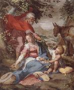 The rest on the flight into egypt unknow artist